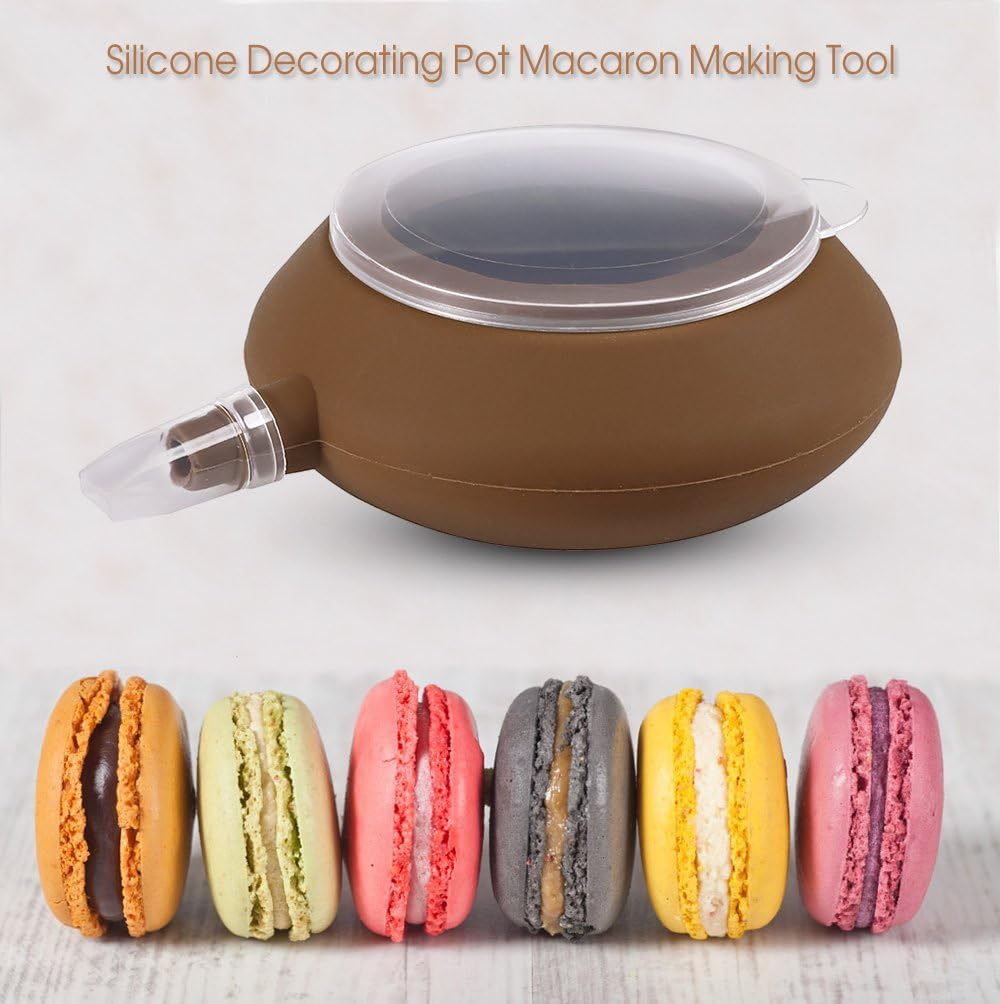 Fiesta Silicone Macaron Decorative Tool Muffin/Cake DIY Mold Dessert Tips Squeezing Macaron Piping Icing Baking Tool Pot 4 Nozzles