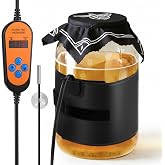 Kombucha Heating Wrap with Digital Temp Control and Timer | 45-113&deg;F Precision Control, NTC Sensor, Dual Timer Modes, Waterproof &amp; Flame-Retardant PVC, Fit 1-3 Gallons Fermenter Vessels