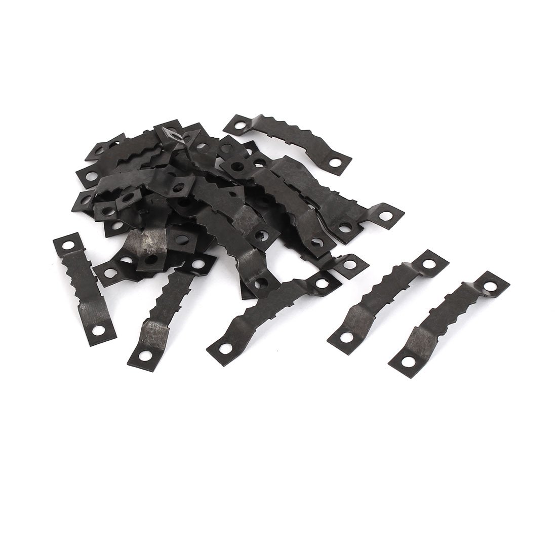 Sourcingmap® 45.5mm x 8.2mm Saw Tooth Sawtooth Picture Frame Hooks Hangers 30PCS w Screws