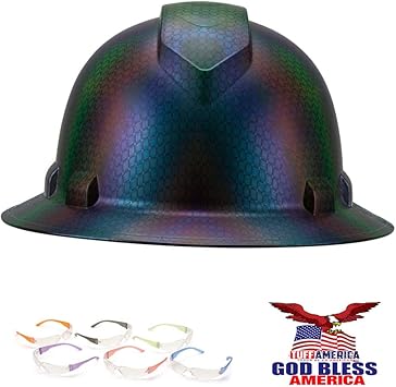 american flag full brim hard hats