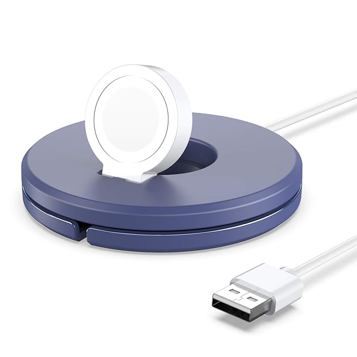OIFEN Charging Stand for Apple Watch, Watch Charger Stand with Changing Cable, Magnetic Wireless Charging Dock Compatible with Apple Watch SE Series 6/5/4/3/2/1 (Blue)