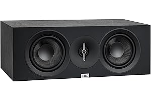ELAC Debut 3.0 DC53-BK Center Channel Speaker, Black Ash - 1” Aluminum Dome Tweeter & Dual 5.25” Aramid Fiber Woofers - 2-Way Bass Reflex - 57Hz to 38KHz Response