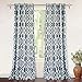 DriftAway Abigail Trellis Room Darkening and Thermal Insulated Grommet Unlined Window Curtains Set of 2 Panels Each 52 Inch by 84 Inch Blue