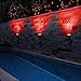 AMIR 2 in 1 Solar Spotlights, Upgraded Solar Garden Lights Outdoor, Waterproof 4 LED Landscape Lighting, Adjustable Solar Wall Lights with Auto On/ Off for Yard Driveway Pathway Pool Tree Patio (Red)
