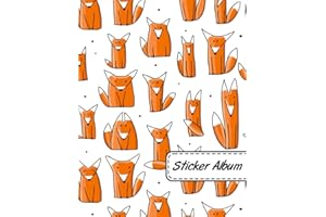 Sticker Album: Fox Sticker Album for Collecting Stickers, Blank Reusable Sticker Book Collecting Album | lovely Fox Sticker C