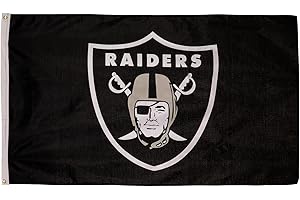TEAM SPORTS AMERICA NFL Las Vegas Raiders 3 x 5 Outdoor Durable Flag with Grommets | Heavy Duty Flag & Banner for Outdoor Garden Patio | Indoor Wall Decor Flag for Room | Works with Flag Poles for Outside House