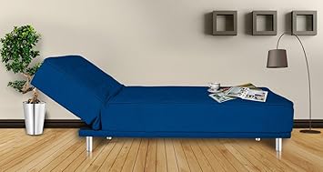 Spaces Therapy Liberty Premium Fabric Recliner Bed-(Blue)