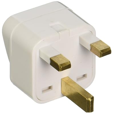 Ckitze UK, Ireland, Dubai, Hong Kong, Singapore Travel Grounded Universal 2 Inputs USA Power Plug Adapter - Type G - CE Certified for Mobile Cell Phone, Laptop, Tablet Chargers and More