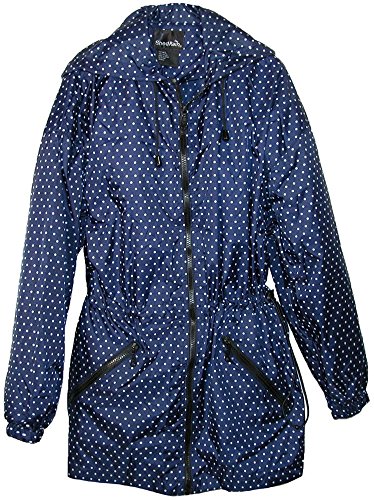 ShedRain Packable Anorak Jacket Lightweight BITTY DOT Blue, Large / X-Large