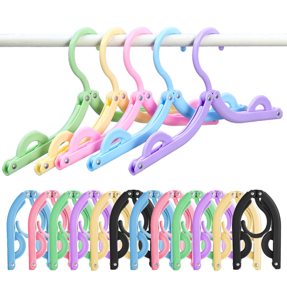 Photo 1 of 12pcs Travel Folding Hanger Household Multifunctional Portable Hanger