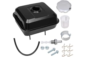 HAUERTZX Gas Fuel Tank with Stainless Cap Compatible for Predator 173cc 212cc 196cc 224cc Coleman Powersports CT200U BT200X Massimo Baja Motosports MB200 MB165 Mini Bike Pit Bike Go Kart (Black)