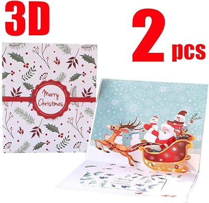 Auguri Di Buon Natale Lettera.Biglietto Di Auguri 3d Buon Natale Cartolina Augurali Di Lettera Natale 2 Amazon It Cancelleria E Prodotti Per Ufficio