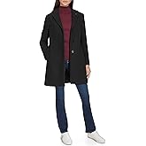 Calvin Klein Women's Classic Faux Wool Overcoat – Long Button Front Winter Jacket
