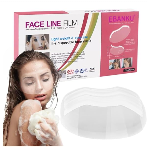 Thinp 50pcs Shower Face Eye Shields - Clear Waterproof Adult Shower Visors For Makeup Protection Hairspray & Eyelid Aftercare | Buy Now With Express International Delivery