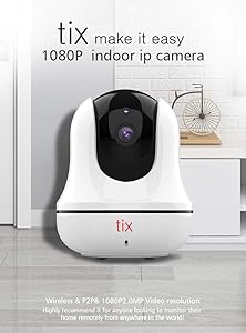 TIX Security 2K Indoor Cam Pan & Tilt, Plug-in Security Indoor Camera with Wi-Fi, IP Camera, Human & Pet AI, Voice Assistant Compatibility, Motion Tracking, HomeBase Not Required