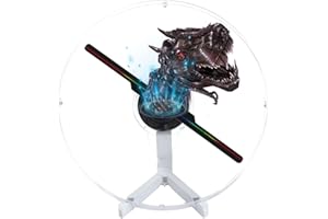 HFZ 3DhologramFan with Transparent Protective Cover,WiFi & App-Controlled, High-Brightness LED,700 Video Materials, Perfect for Trade Shows & Exhibitions (13.4-inch(APP+WIFI+Remote+Bluetooth+Cover))