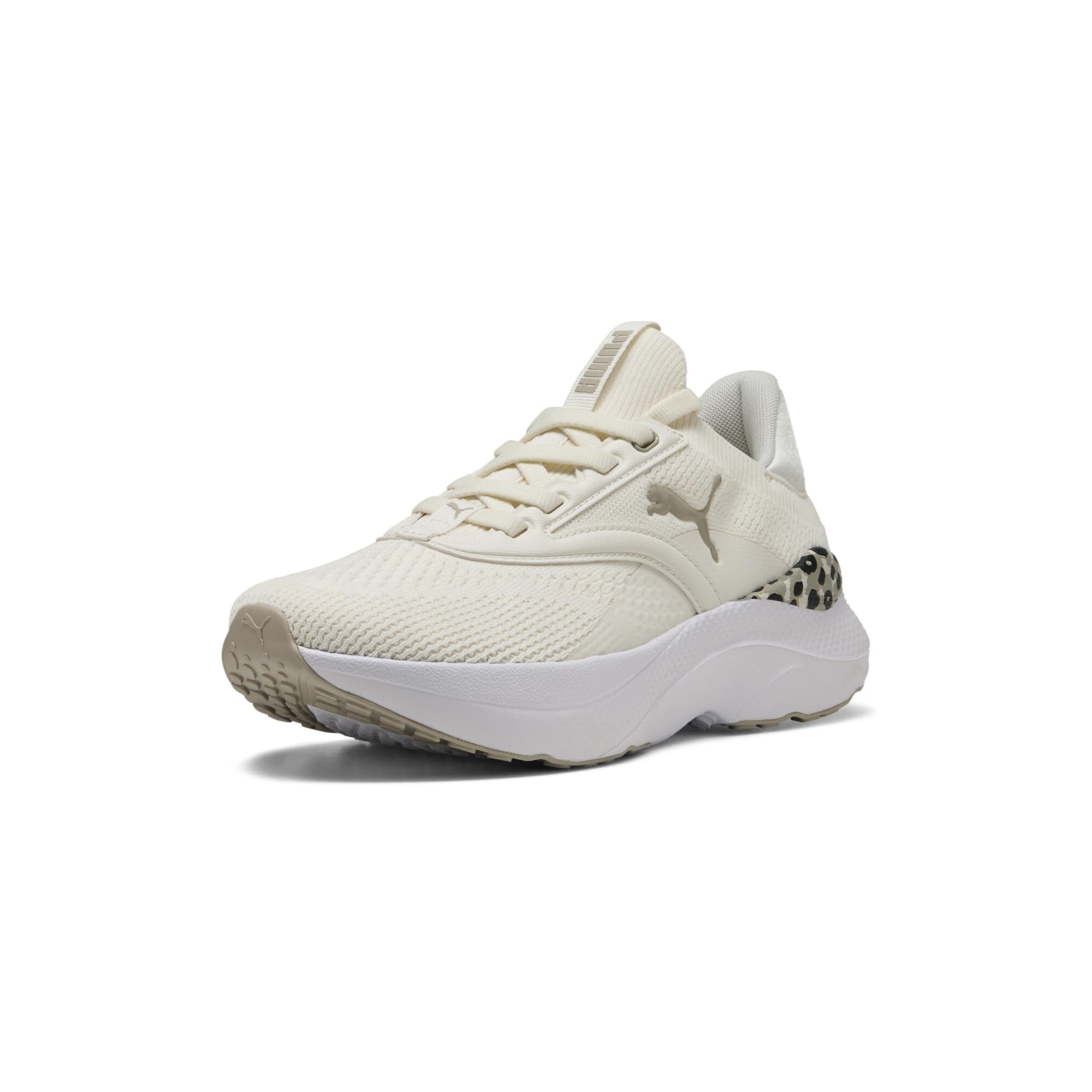 PUMA Women’s Softride Mayve Running Shoes, Warm White-Desert Dust, 10