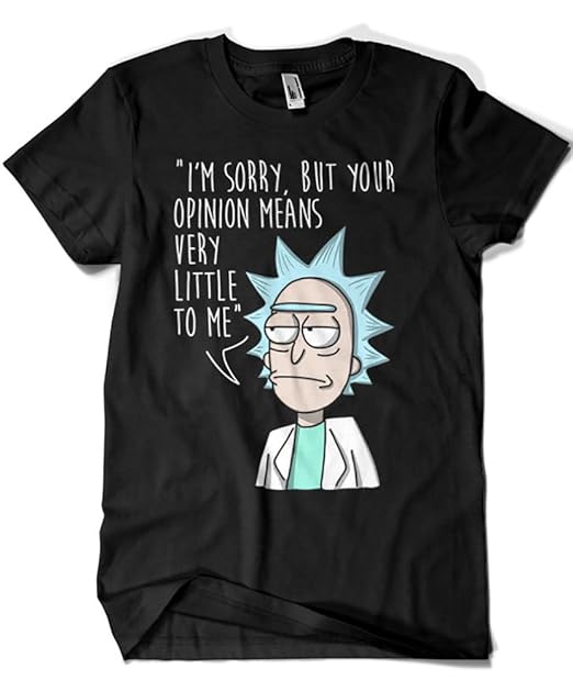 title=1571-camiseta Rick and Morty – Your Opinion, Legendary P,)