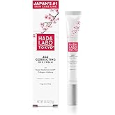 Hada Labo Tokyo Age Correcting Eye Cream, Anti-Aging Super Hyaluronic Acid, Collagen & Caffeine Reduce Wrinkles, Dark Circles & Under Eye Puffiness, Lift, Firm & Brighten Eyes, 0.5 oz