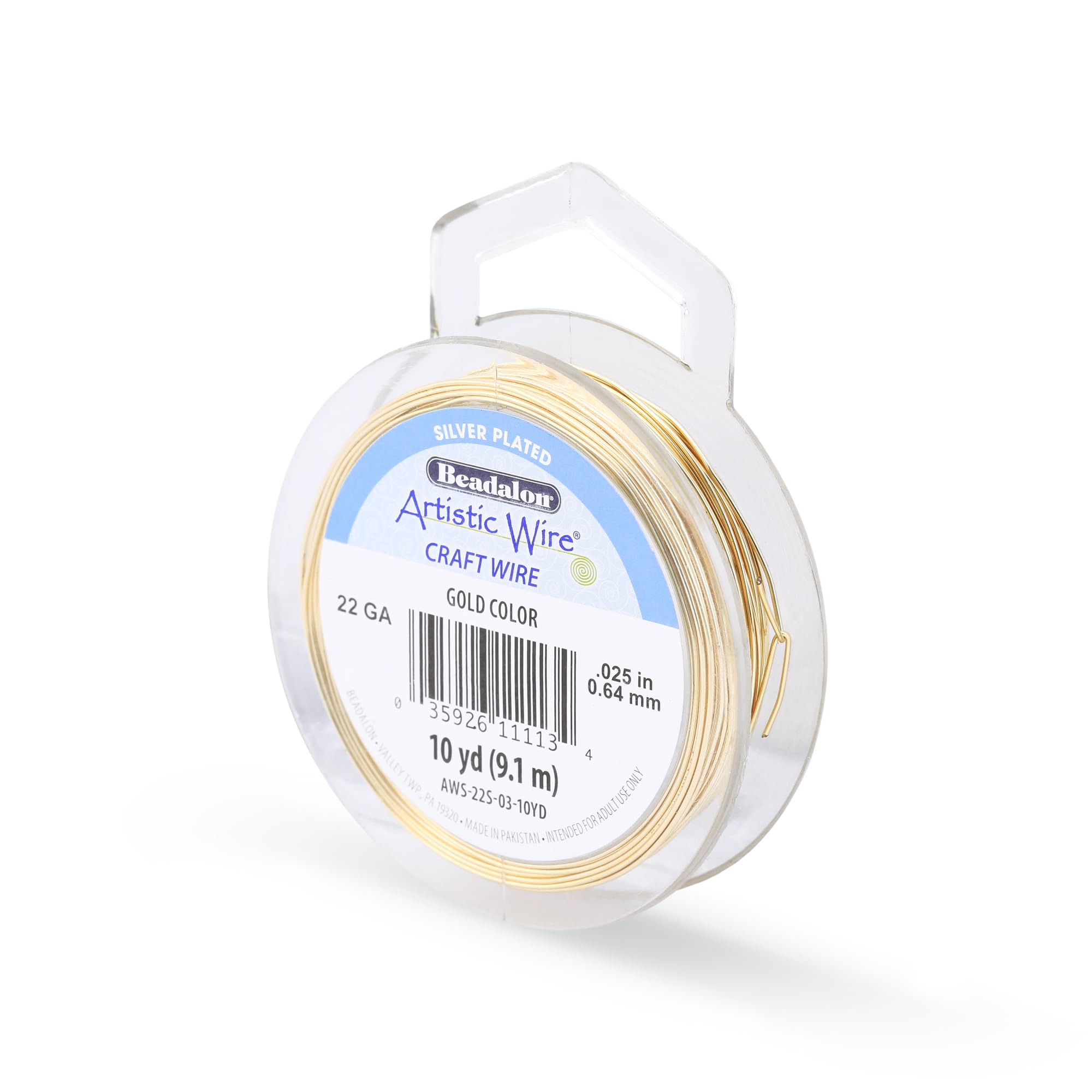Beadalon 10-Yards Artistic 22-Gauge Wire, Gold