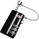 Zyauine Upgrade TSA Approved Gun Case Lock, TSA Locks for Gun Case, Durable Cut Resistant Cable Locks for Pistol Case, Firearm Travel Case, Luggage Locker Revolver Rifles Camera Hard Cases