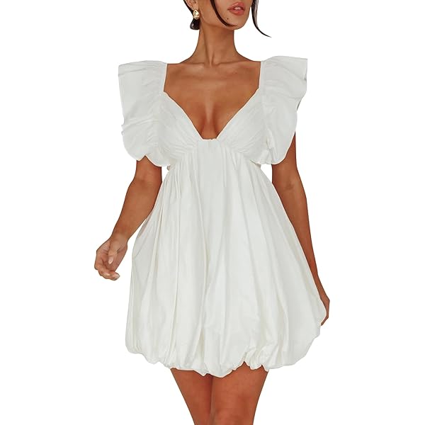 white off the shoulder babydoll dress Raquel Babydoll Corset Mini Dress