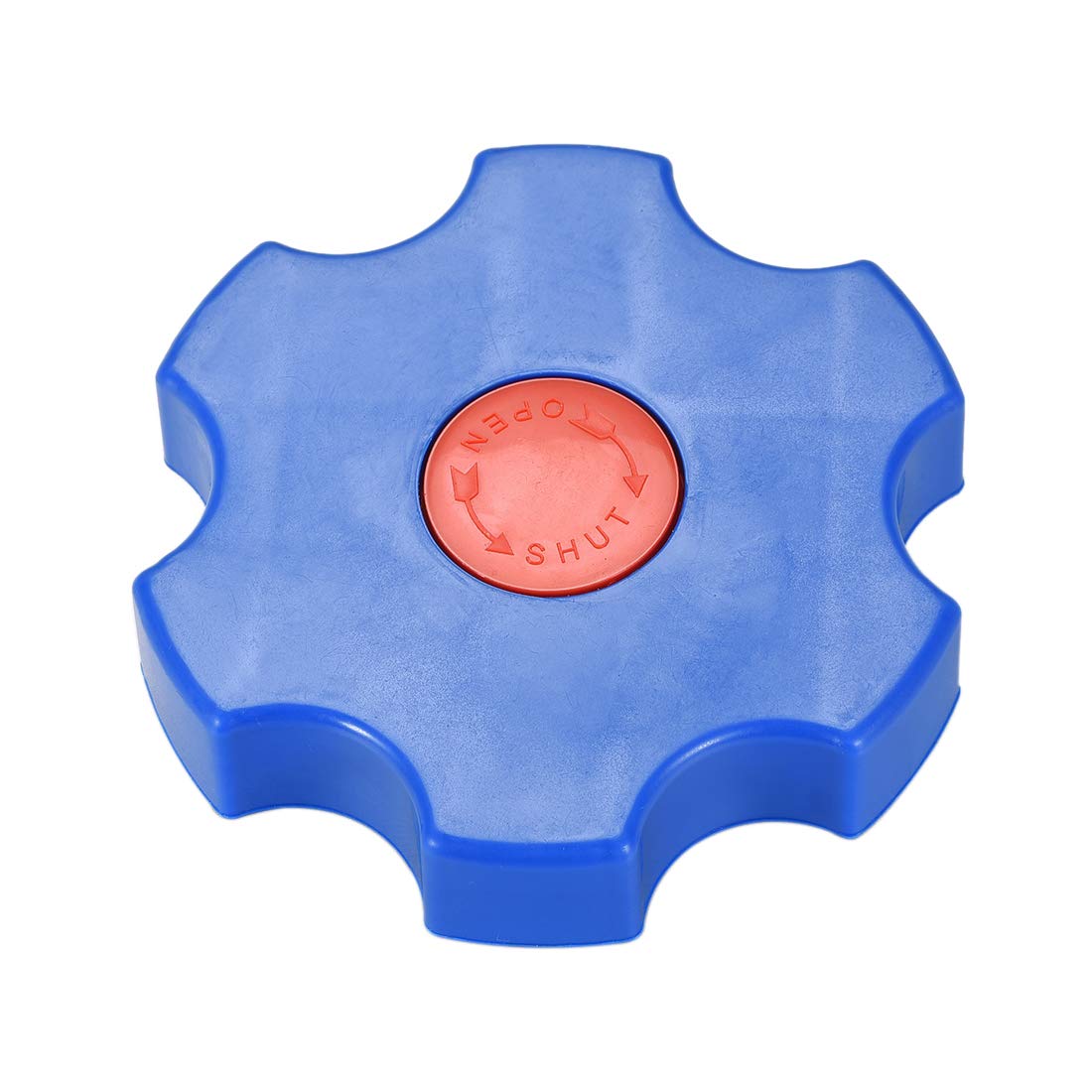 sourcing map Plastic Outside Faucet Round Wheel Handle, Square Broach 9x9mm, Wheel OD 105mm ABS Blue Red 1Pcs