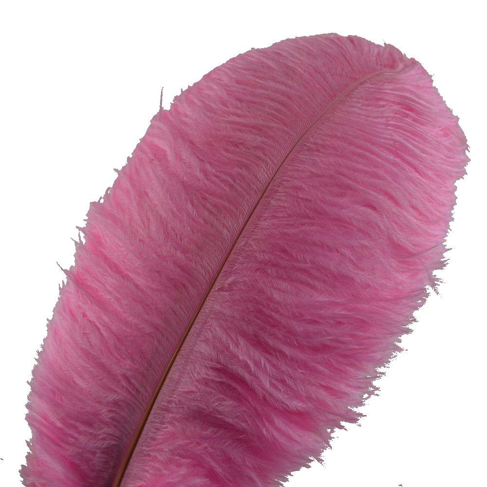 Sowder 10pcs Ostrich Feathers 12-14inch(30-35cm) for Home Wedding Decoration(pink)