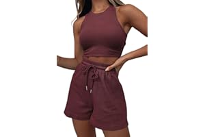 AUTOMET Womens 2 Piece Shorts Lounge Sets Two Piece Summer Workout Outfits Beach Vacation Trendy 2025 Clothes
