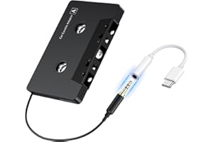 GENERIC Car Cassette to AUX Adapter with Type-C to 3.5mm Audio Jack – Compatible with Google, Samsung, Xiaomi, Huawei & All Type-C Devices for Crystal-Clear Sound & Stable Connection