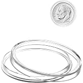 MUDOR Coin Holders for Dime, 100 Pack Coin Storage Cases for Collectors | Plastic Coin Protectors Capsules Box,Coin Collection Supplies