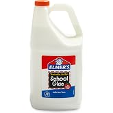 Elmer's White Liquid School Glue, 1 Gallon, Safe, Washable, 1 Count, - #1 Teacher Brand, Bulk Arts &amp; Crafts, Projects, Classroom Supplies, Great for Making Slime