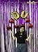 ShinyBeauty Tinsel Foil Fringe Curtain-3FTX8FT-Purple Door Window Curtain/Backdrops Party Decoration (Purple)