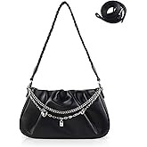 AdiStylinno Women‘s Shoulder Bag, Small Y2K Underarm Purse PU Clutch Hobo Handbag Crescent Bag with Zipper Pocket