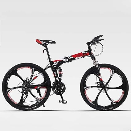 Amazon Co Jp Xl Jun 高炭素鋼マウンテンバイク 21 24 30分の27可変速度オプション折りたたみ自転車 衝撃吸収ダブルブレーキノンスリップタイヤバイク26inメンズ自転車 24 安全な ファッション Color B 26in Size 21 Speed ホーム キッチン