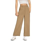 Kids Girls High Waist Wide Leg School Uniform Pants 5-14 Years