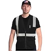 AYKRM 2 Pocket Mesh High Visibility Reflective Safety Vest for men & Women ANSI/ISEA 107 Standards