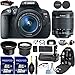 Canon EOS Rebel T5i DSLR Camera with 18-55mm IS STM Lens + Kit Includes, 58mm HD Wide Angle Lens + 2.2x Telephoto Lens + 2Pcs 32GB Commander Card + Battery Grip + Extra Battery + Backpack Case