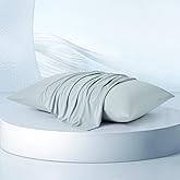 Dream Valley® Cooling Pillow Cases for Hot Sleepers, Envelope Pillowcases Standard/Queen Size Set of 2, Silky Soft, Breathable Cooling Fabric for Deep Sleep, Cool Grey, 20''×30''