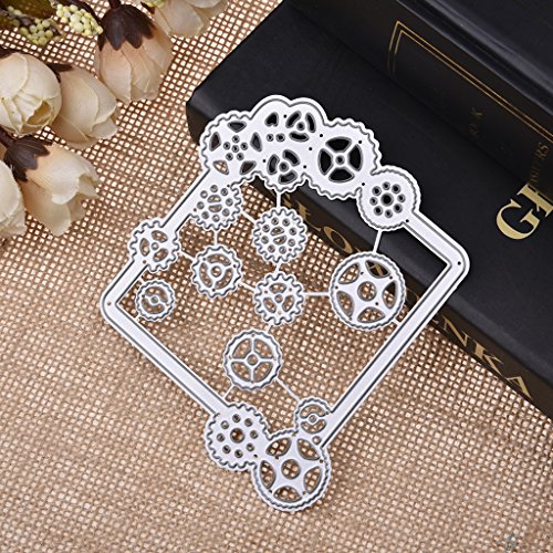 Yeahii Gear Cutting Dies Stencil for DIY Scrapbooking Embossing Album Paper Card Crafts