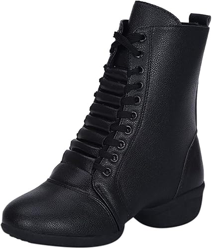 Amazon Sucute Women 秋のカジュアルシューズ快適な ジッパースリップショートブーツダンスシューズ レディース ブーツ 本革 ショートブーツ 秋冬靴 大きいサイズ 防水 通勤 ショートブーツ 通学 24cm ブラック ブーツ ブーティ