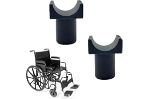 Wheelchair Seat Rail Guide Fits 7/8" Tubing - Transport Chairs & Steel Standard wheelschairs Common Replacement Part, 2 Pcs (