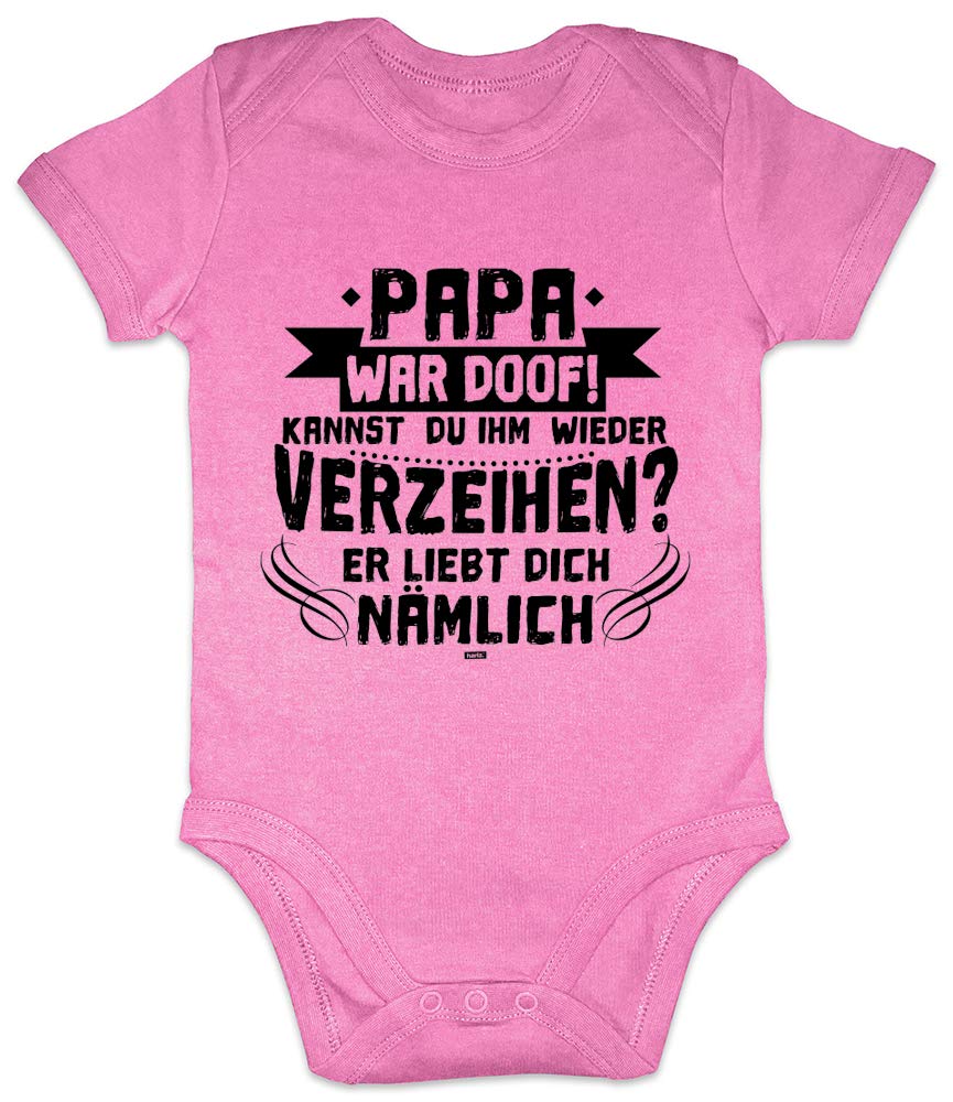 HARIZ Baby Body Kurzarm Papa War Doof Papa Sprüche Zur Geburt