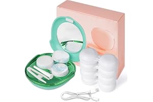 VORDRASSIL MV5 Ultrasonic Contact Lens Cleaner, Portable with USB Charger, Fit Disposal Soft, Colored, RGP & OK Lenses (Green)