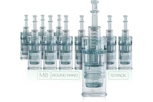 MODIX Dr. Pen Ultima M8 Replacement Cartridges - (10 PACK) - Round Nano Bayonet Slot - Disposable Replacement Parts