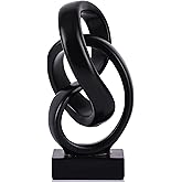 Modern Abstract Knot Sculpture, Artistic Mobius Inspired Resin Decor, Elegant Home and Office Decor, Perfect for Shelves, Des