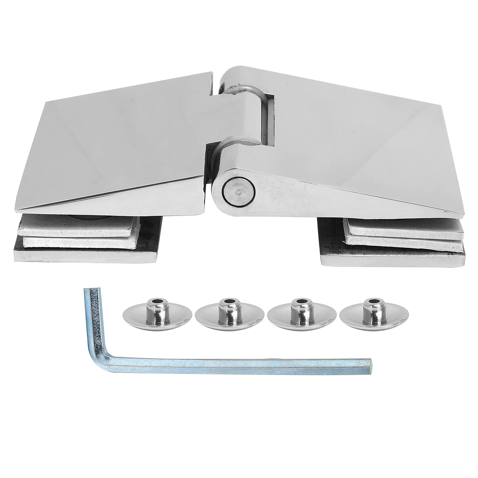 Glass Door Clamp 304 Stainless Steel Shower Door Hinge Bathroom Hinge Used to Reinforce 8-12 mm Glass Door