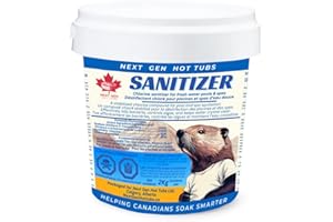 Hot Tub Sanitizer – 2Kg – Granular Chlorine for Pools & Spas – Compatible with Saltwater & Freshwater Systems – Fast-Acting, 