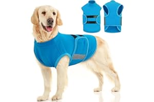 MIGOHI Anxiety Calming Vest,Dog Clothes for Large Dogs,Dog Firework Anxiety Relief,Dog Anxiety Vest,Dog Stress and Anxiety Re