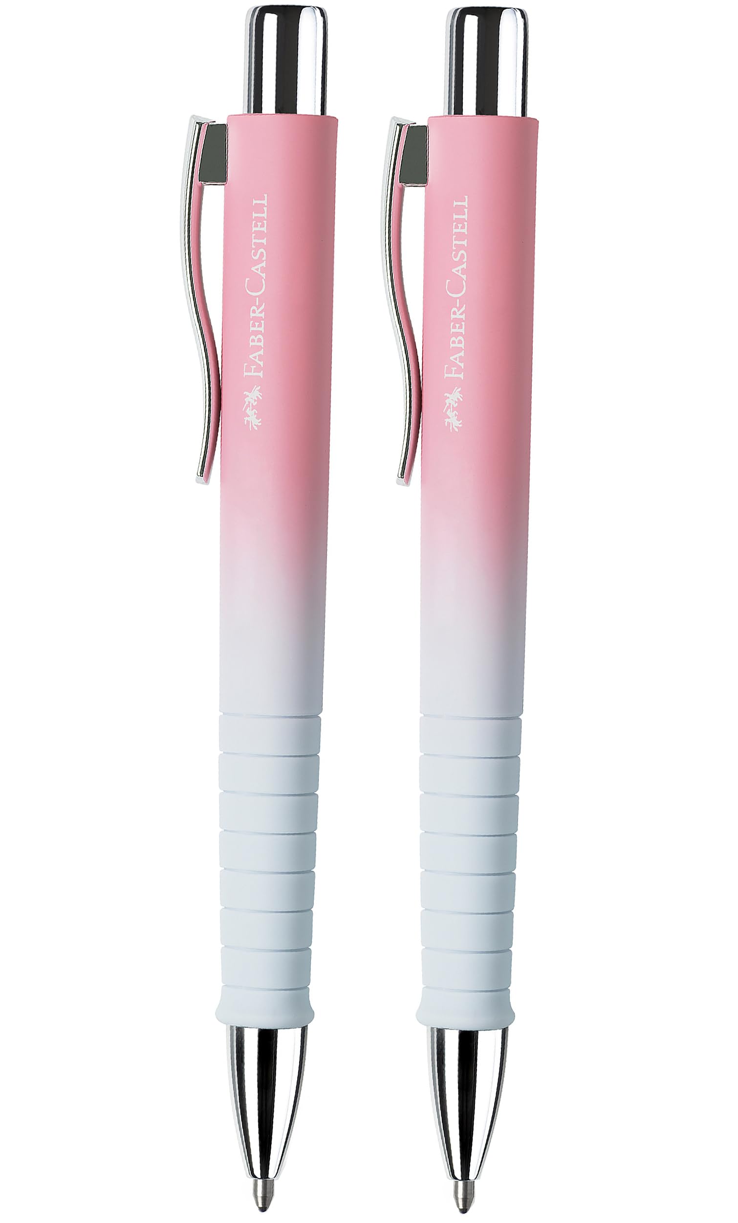 Faber-Castell 205216 - Kugelschreiber Poly Ball Sunset, 2 Stück, mit auswechselbarer XB Mine, dokumentenecht